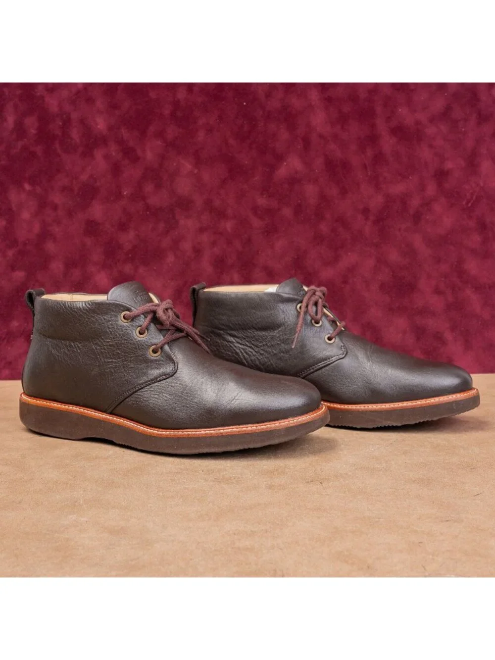 Samuel Hubbard Men Chukka Re-boot Brown Lace-up Vibram Dress Boots sz 9